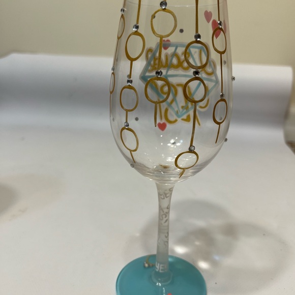 Lolita, "I said yes" wine glass Hand Painted beautifully designed cleverly Sassy - Picture 2 of 5